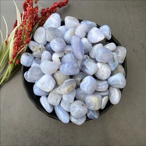 Tumbled Rare Blue Lace Agate Stone